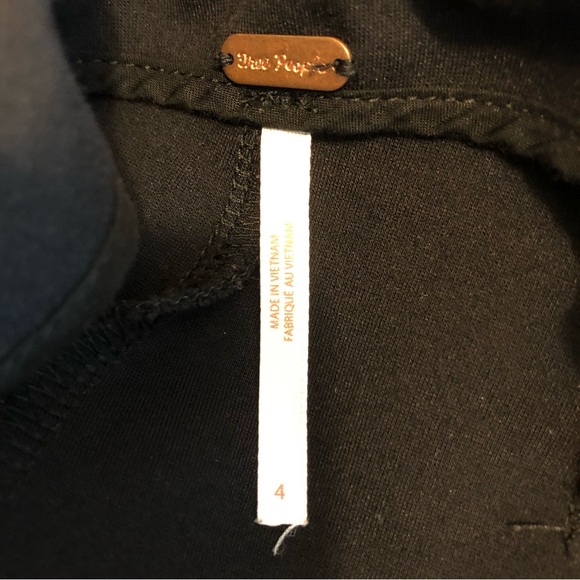 Free People High Rise Ankle Pants Size 4 Black #j49 - Picture 7 of 7